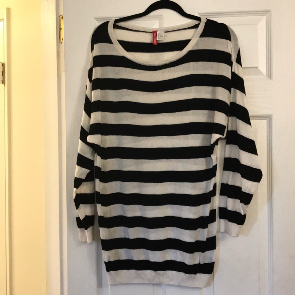 H&M long striped sweater